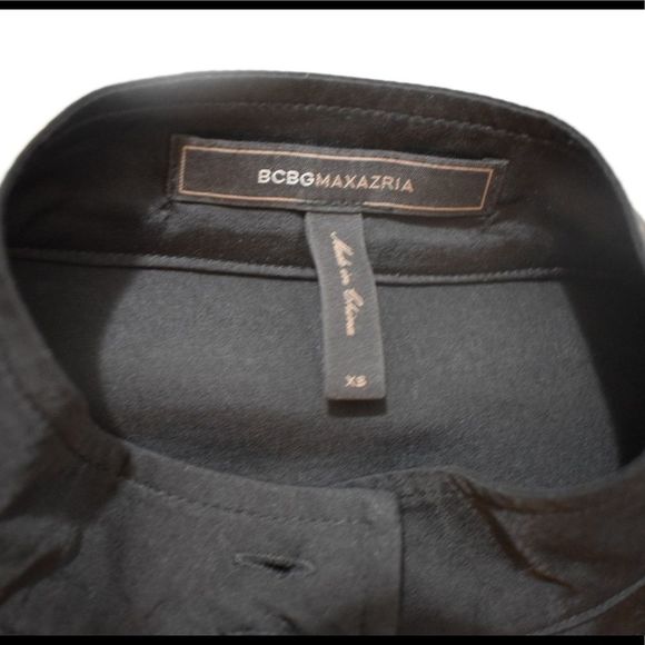 BCBG Semi Satin Top Blouse Black XS - Picture 8 of 8